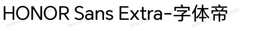 HONOR Sans Extra字体转换